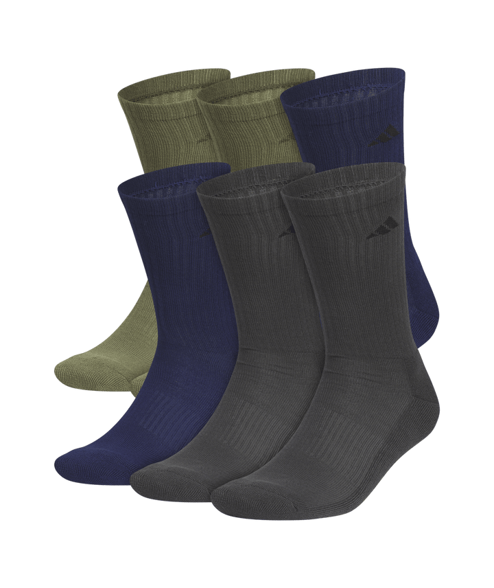 adidas Men's Athletic Cushioned 6-Pack Crew Socks