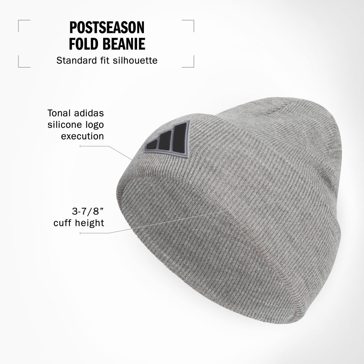 adidas Men's Postseason Fold Beanie Unisex Accessories Hats & Caps