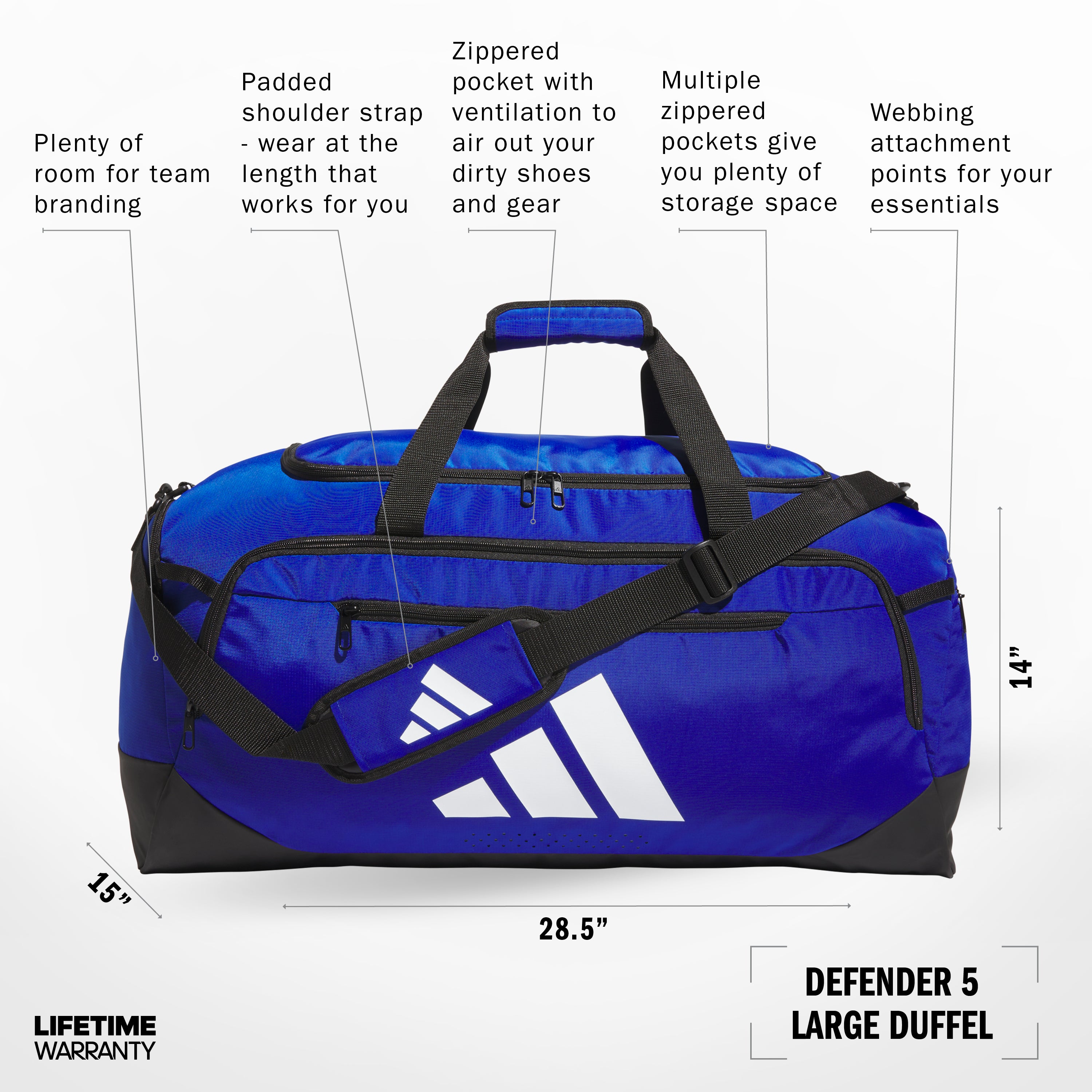 adidas Defender 5 Large Duffel – League Outfitters