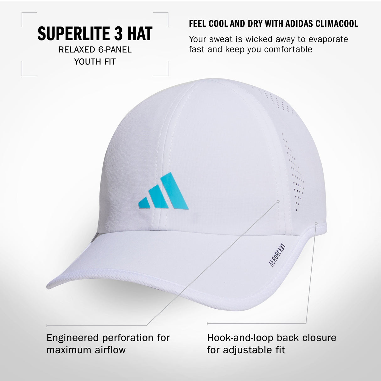 adidas Youth Superlite 3 Hat Unisex Accessories Hats & Caps