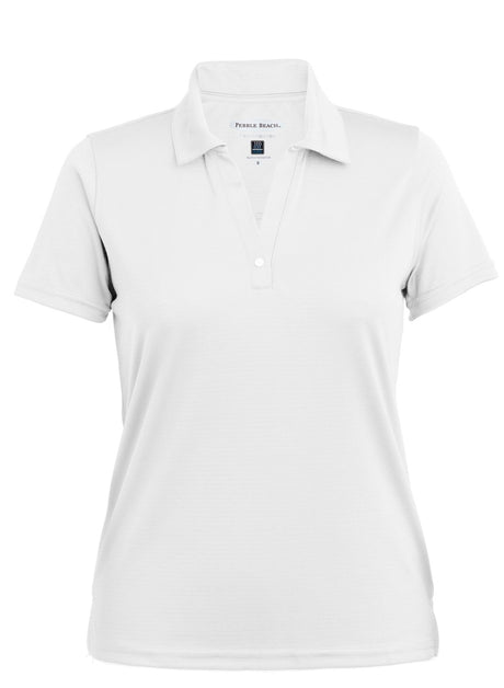 Pebble Beach Women's Horizontal Texture Polo Womens Apparel Shirts & Tops