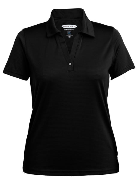 Pebble Beach Women's Horizontal Texture Polo Womens Apparel Shirts & Tops