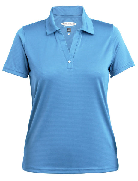 Pebble Beach Women's Horizontal Texture Polo Womens Apparel Shirts & Tops
