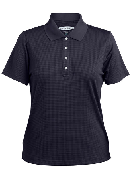 Pebble Beach Women's Grid Texture Polo Womens Apparel Shirts & Tops