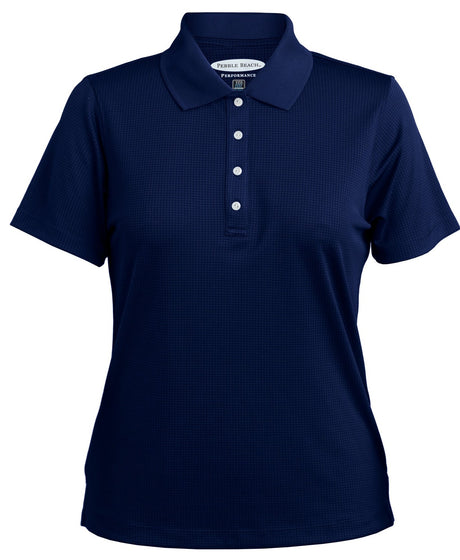 Pebble Beach Women's Grid Texture Polo Womens Apparel Shirts & Tops