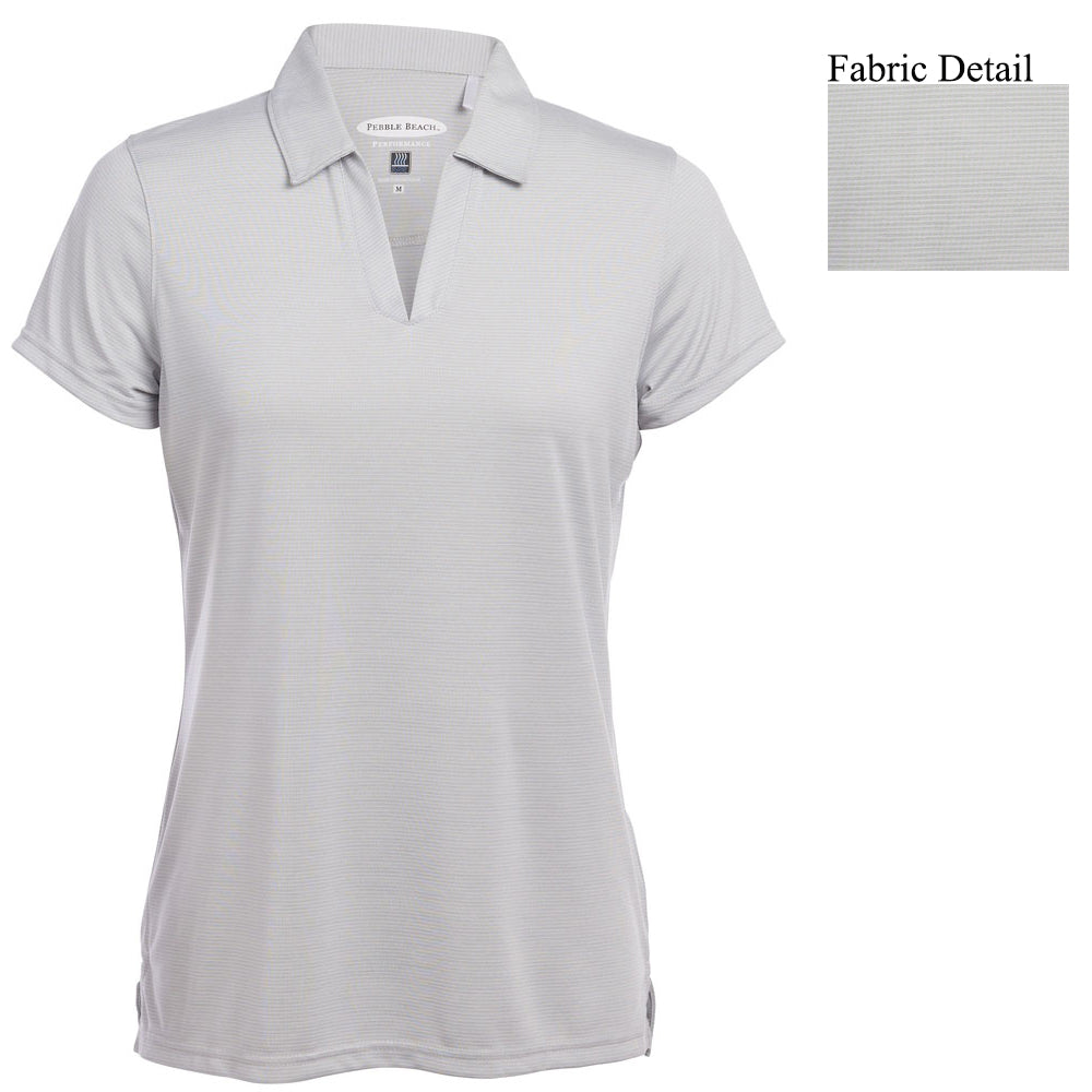 Pebble Beach Women's Heather Texture Polo Womens Apparel Shirts & Tops