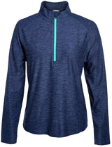 Pebble Beach Women's Marled Jersey 1/4 Zip Tech Womens Apparel Sweatshirts & Fleece