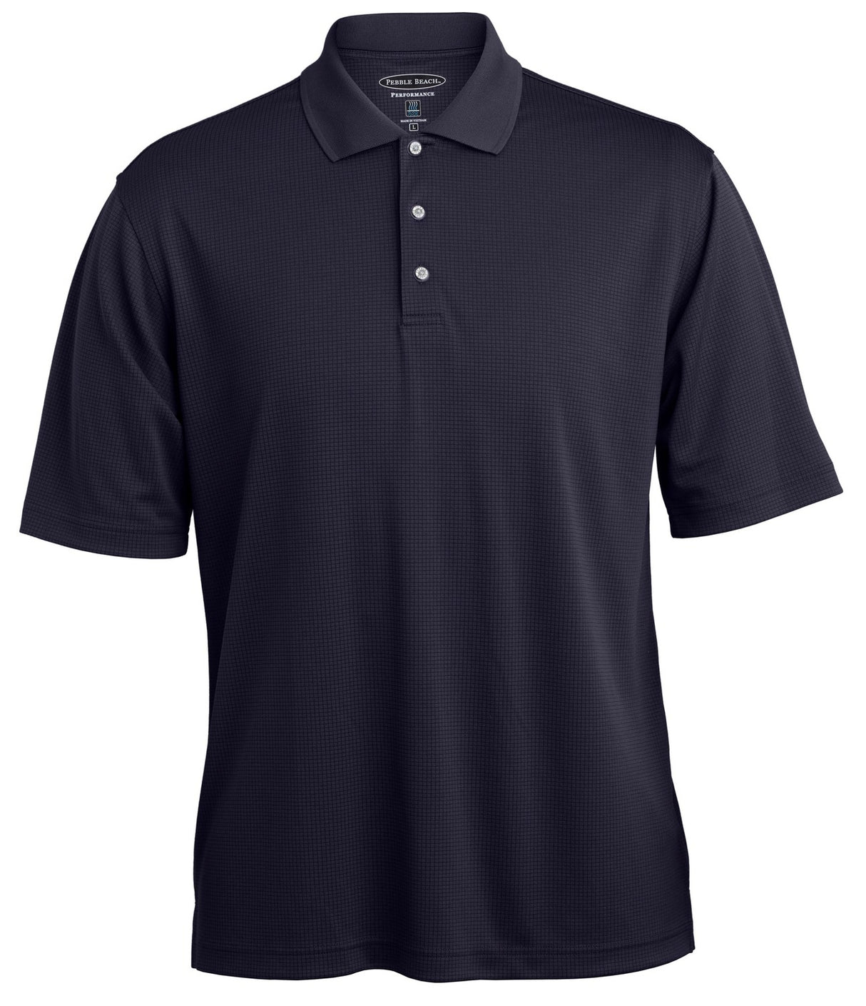 Pebble Beach Men's Grid Texture Polo Mens Apparel Shirts & Tops