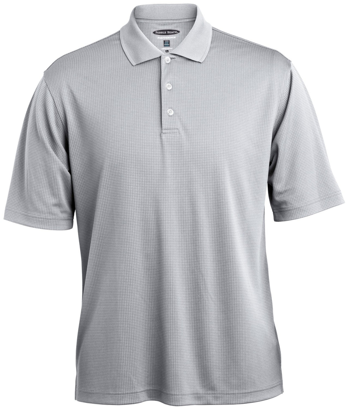 Pebble Beach Men's Grid Texture Polo Mens Apparel Shirts & Tops
