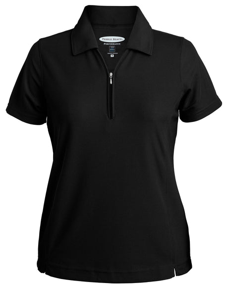 Pebble Beach Women's Solid Pique Polo Womens Apparel Shirts & Tops