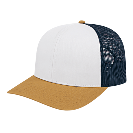 Cap America i3038 Poly/Cotton Trucker Mesh Back Cap Unisex Accessories Hats & Caps