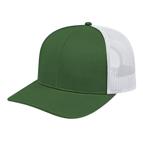 Cap America i3038 Poly/Cotton Trucker Mesh Back Cap Unisex Accessories Hats & Caps