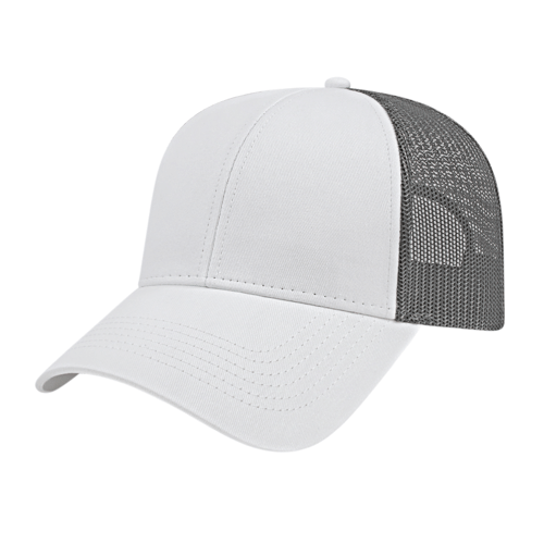 Cap America i3025 Two-Tone Trucker Mesh Back Cap Unisex Accessories Hats & Caps