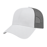 Cap America i3025 Two-Tone Trucker Mesh Back Cap Unisex Accessories Hats & Caps