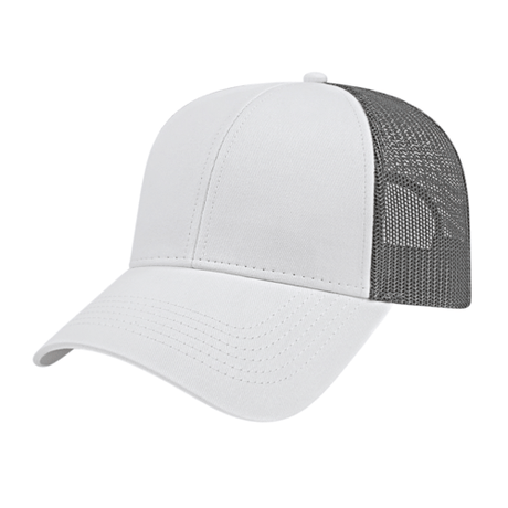 Cap America i3025 Two-Tone Trucker Mesh Back Cap Unisex Accessories Hats & Caps