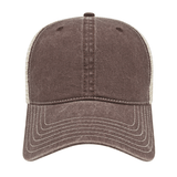 Cap America i3027 Washed Pigment Dyed with Washed Trucker Mesh Cap Unisex Accessories Hats & Caps