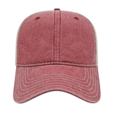 Cap America i3027 Washed Pigment Dyed with Washed Trucker Mesh Cap Unisex Accessories Hats & Caps