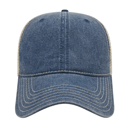 Cap America i3027 Washed Pigment Dyed with Washed Trucker Mesh Cap Unisex Accessories Hats & Caps
