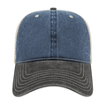 Cap America i3027 Washed Pigment Dyed with Washed Trucker Mesh Cap Unisex Accessories Hats & Caps