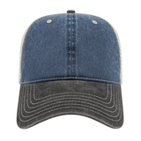 Cap America i3027 Washed Pigment Dyed with Washed Trucker Mesh Cap Unisex Accessories Hats & Caps