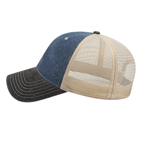 Cap America i3027 Washed Pigment Dyed with Washed Trucker Mesh Cap Unisex Accessories Hats & Caps