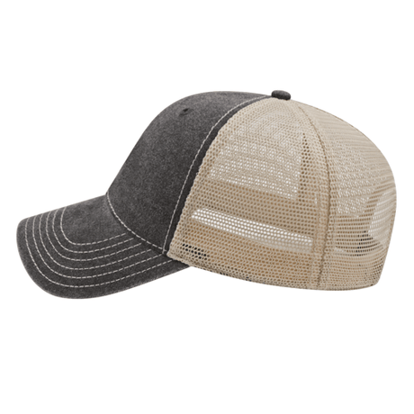 Cap America i3027 Washed Pigment Dyed with Washed Trucker Mesh Cap Unisex Accessories Hats & Caps
