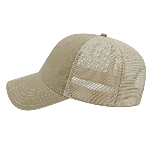 Cap America i3027 Washed Pigment Dyed with Washed Trucker Mesh Cap Unisex Accessories Hats & Caps