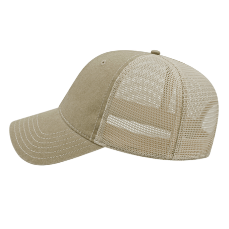 Cap America i3027 Washed Pigment Dyed with Washed Trucker Mesh Cap Unisex Accessories Hats & Caps