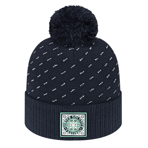 Cap America iK23 Diagonal Dash Knit Cap with Ribbed Cuff Unisex Accessories Hats & Caps