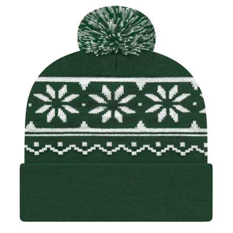Cap America RKF12 Snowflake Knit Cap with Cuff Unisex Accessories Hats & Caps