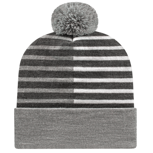 Cap America RKH12 Half Color Knit Cap with Cuff Unisex Accessories Hats & Caps