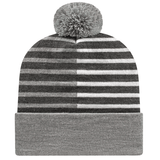 Cap America RKH12 Half Color Knit Cap with Cuff Unisex Accessories Hats & Caps