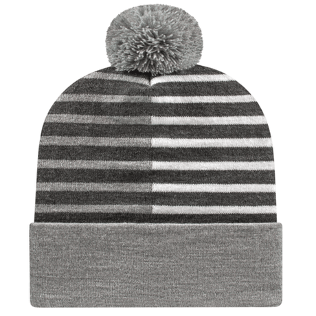 Cap America RKH12 Half Color Knit Cap with Cuff Unisex Accessories Hats & Caps