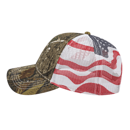 Cap America i2011 Flag Trucker Mesh Back Cap Unisex Accessories Hats & Caps