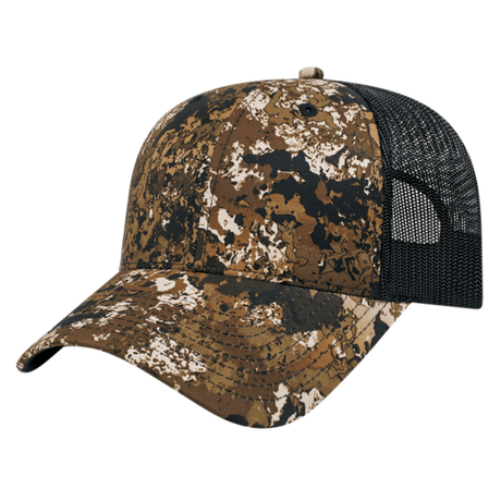 Cap America i6606VC YP Classics® Veil Camo™ Retro Trucker Cap Unisex Accessories Hats & Caps