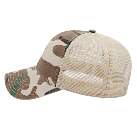 Cap America i2008 Woodland Camo with Washed Mesh Back Cap Unisex Accessories Hats & Caps