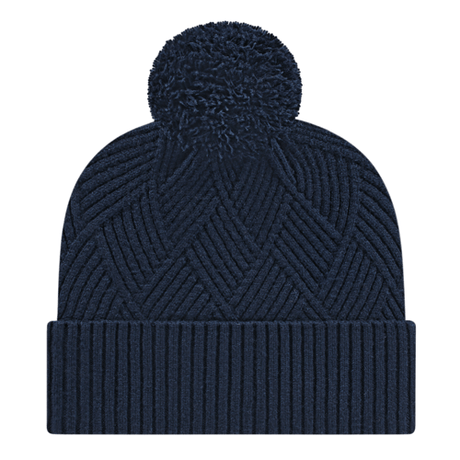 Cap America iK8554 Premium Diagonal Weave Knit Cap with Cuff Unisex Accessories Hats & Caps