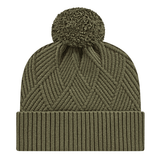 Cap America iK8554 Premium Diagonal Weave Knit Cap with Cuff Unisex Accessories Hats & Caps