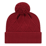 Cap America iK8554 Premium Diagonal Weave Knit Cap with Cuff Unisex Accessories Hats & Caps