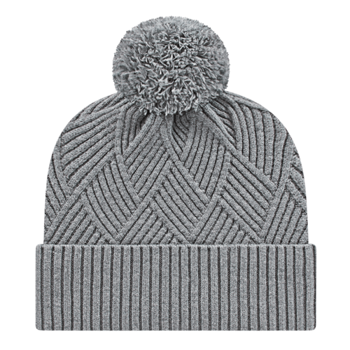 Cap America iK8554 Premium Diagonal Weave Knit Cap with Cuff Unisex Accessories Hats & Caps