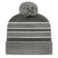 Cap America iK56 Double Stripe Knit Cap with Ribbed Cuff Unisex Accessories Hats & Caps