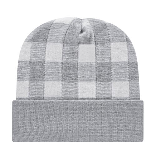 Cap America RKP12 Plaid Knit Cap with Cuff Unisex Accessories Hats & Caps