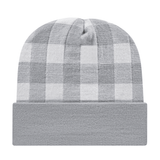Cap America RKP12 Plaid Knit Cap with Cuff Unisex Accessories Hats & Caps