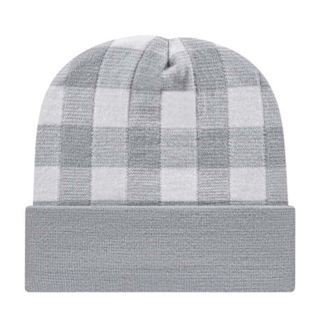 Cap America RKP12 Plaid Knit Cap with Cuff Unisex Accessories Hats & Caps