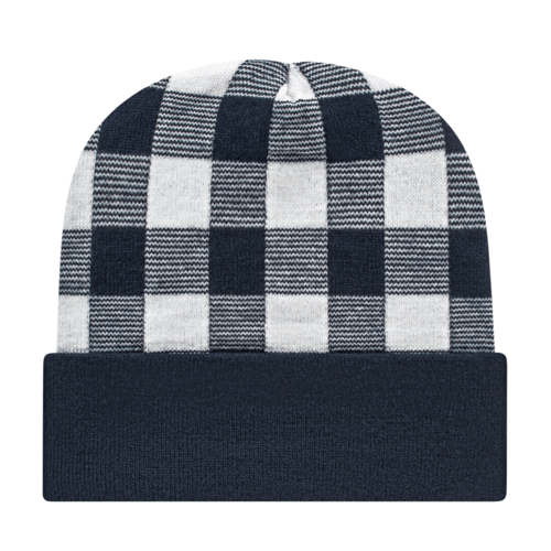 Cap America RKP12 Plaid Knit Cap with Cuff Unisex Accessories Hats & Caps
