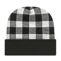 Cap America RKP12 Plaid Knit Cap with Cuff Unisex Accessories Hats & Caps