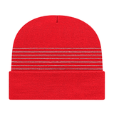 Cap America RKT12 Thin Striped Knit Cap with Cuff Unisex Accessories Hats & Caps