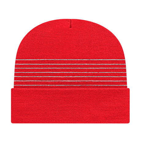 Cap America RKT12 Thin Striped Knit Cap with Cuff Unisex Accessories Hats & Caps