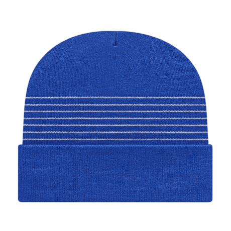 Cap America RKT12 Thin Striped Knit Cap with Cuff Unisex Accessories Hats & Caps