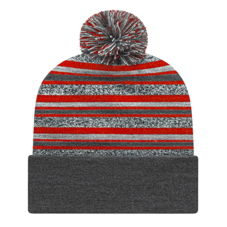 Cap America RKL12 Striped Knit Cap with Cuff Unisex Accessories Hats & Caps